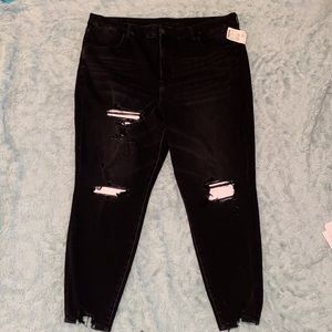 American Eagle Dream Jean Black distressed